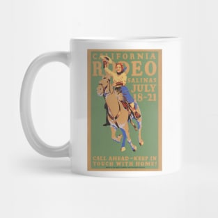 California Rodeo Salinas Vintage Poster 1930s Mug